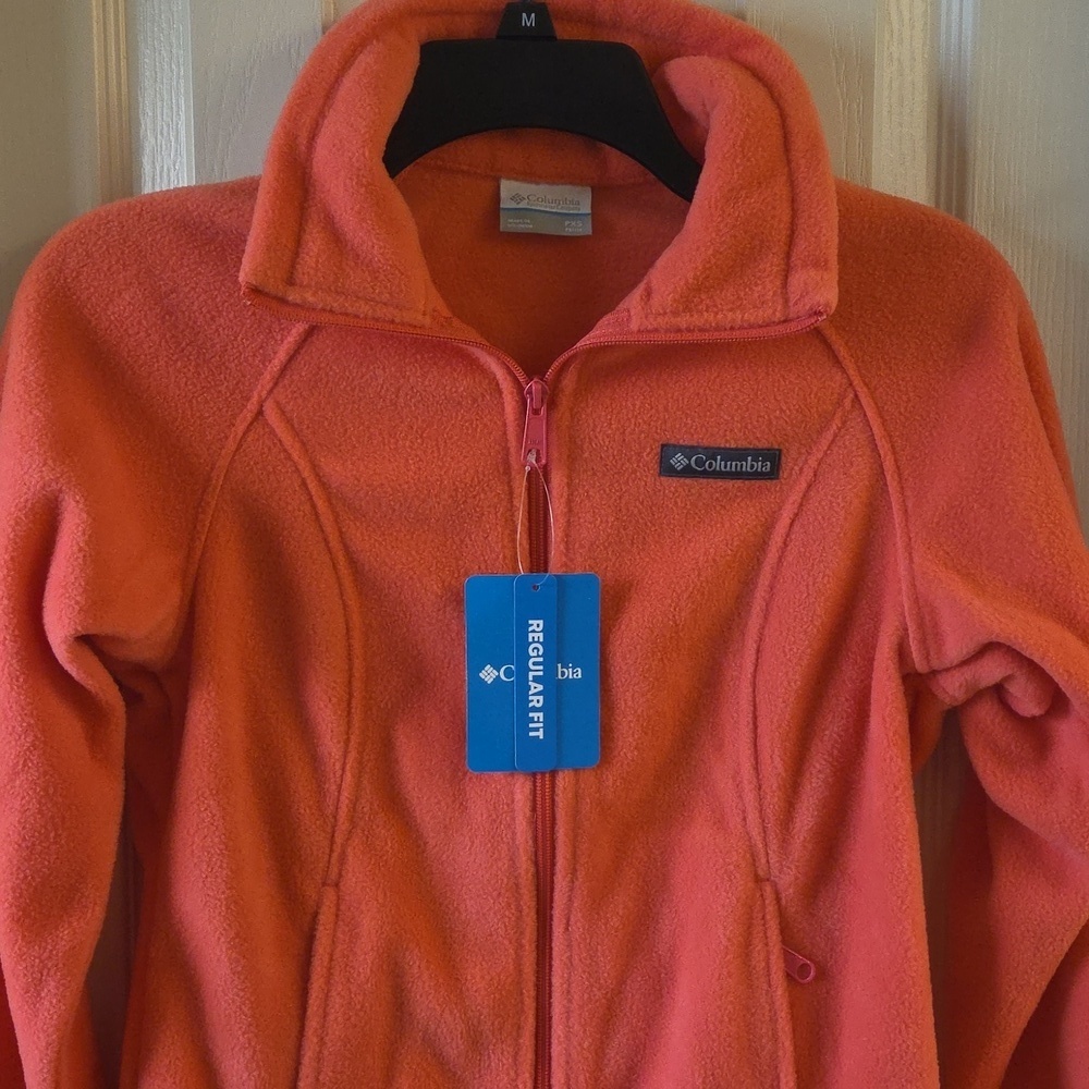 Columbia Vibrant Orange Full Zip Fleece Jacket - Picture 4 of 16